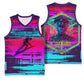 Montford Point Marines Legacy 1942 Basketball Jersey The Right To Fight Retro Glitch Vaporwave Art