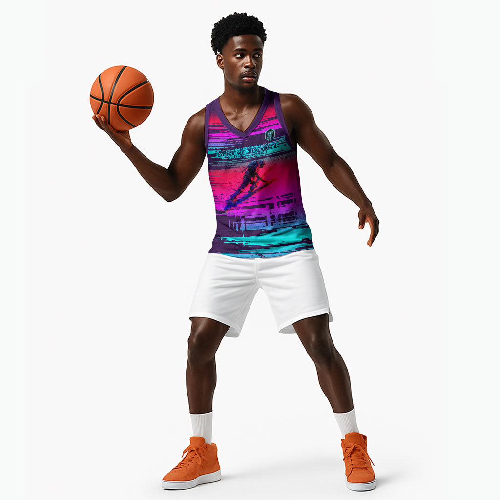 Montford Point Marines Legacy 1942 Basketball Jersey The Right To Fight Retro Glitch Vaporwave Art