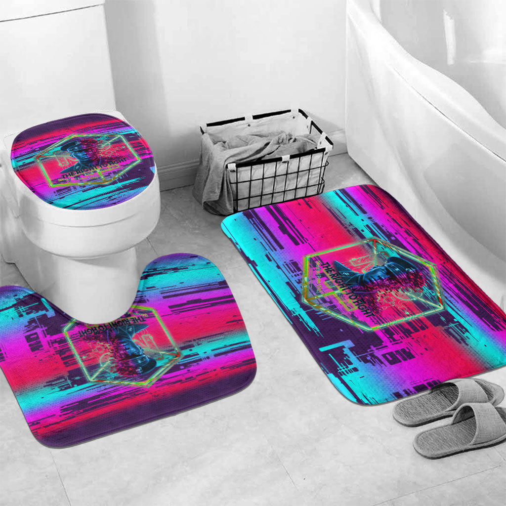 Montford Point Marines Legacy 1942 Bathroom Set The Right To Fight Retro Glitch Vaporwave Art