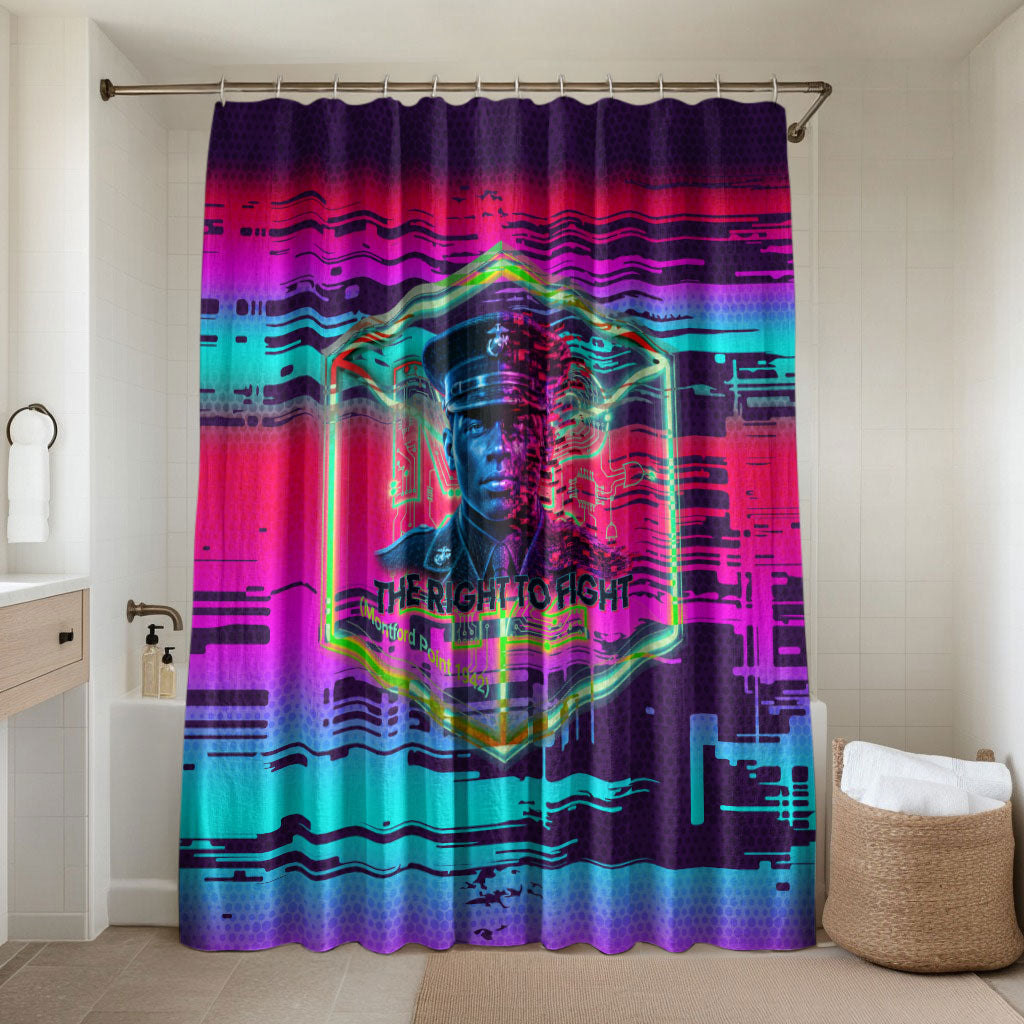 Montford Point Marines Legacy 1942 Bathroom Set The Right To Fight Retro Glitch Vaporwave Art