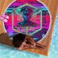 Montford Point Marines Legacy 1942 Beach Blanket The Right To Fight Retro Glitch Vaporwave Art