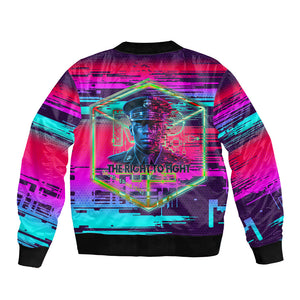Montford Point Marines Legacy 1942 Bomber Jacket The Right To Fight Retro Glitch Vaporwave Art