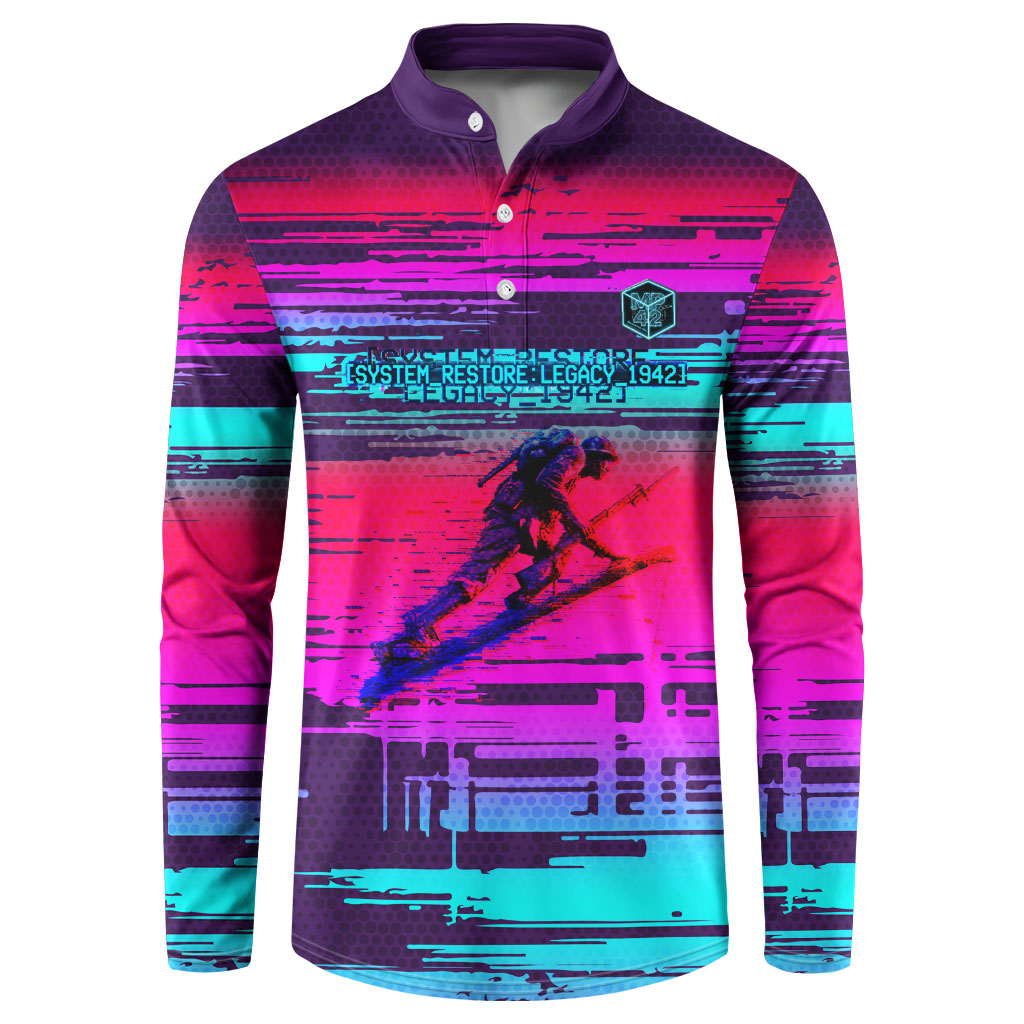 Montford Point Marines Legacy 1942 Button Sweatshirt The Right To Fight Retro Glitch Vaporwave Art
