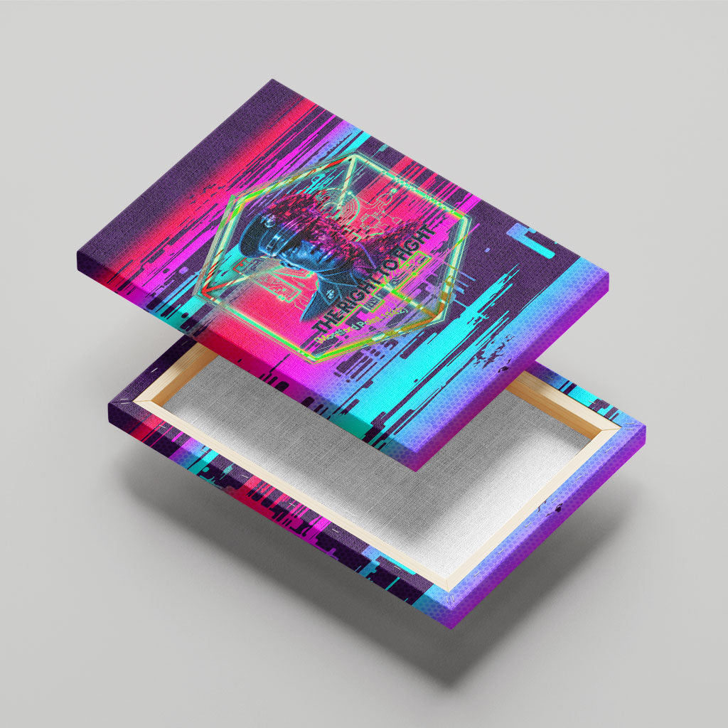 Montford Point Marines Legacy 1942 Canvas Wall Art The Right To Fight Retro Glitch Vaporwave Art