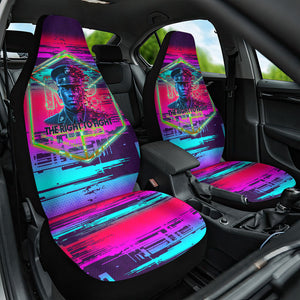 Montford Point Marines Legacy 1942 Car Seat Cover The Right To Fight Retro Glitch Vaporwave Art