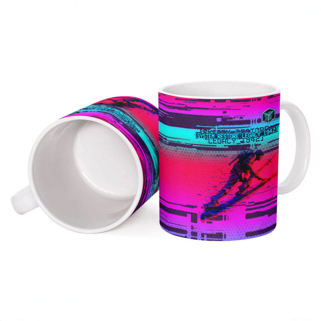 Montford Point Marines Legacy 1942 Ceramic Mug The Right To Fight Retro Glitch Vaporwave Art