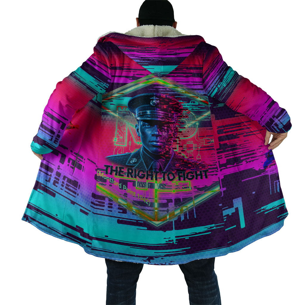 Montford Point Marines Legacy 1942 Cloak The Right To Fight Retro Glitch Vaporwave Art