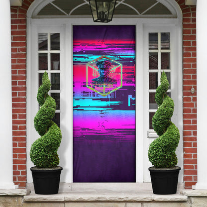 Montford Point Marines Legacy 1942 Door Cover The Right To Fight Retro Glitch Vaporwave Art