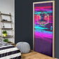 Montford Point Marines Legacy 1942 Door Cover The Right To Fight Retro Glitch Vaporwave Art