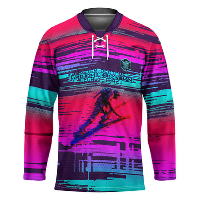 Montford Point Marines Legacy 1942 Hockey Jersey The Right To Fight Retro Glitch Vaporwave Art