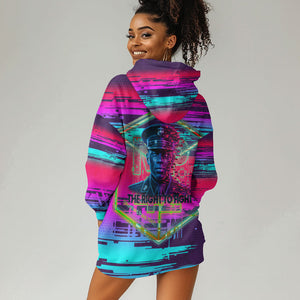 Montford Point Marines Legacy 1942 Hoodie Dress The Right To Fight Retro Glitch Vaporwave Art