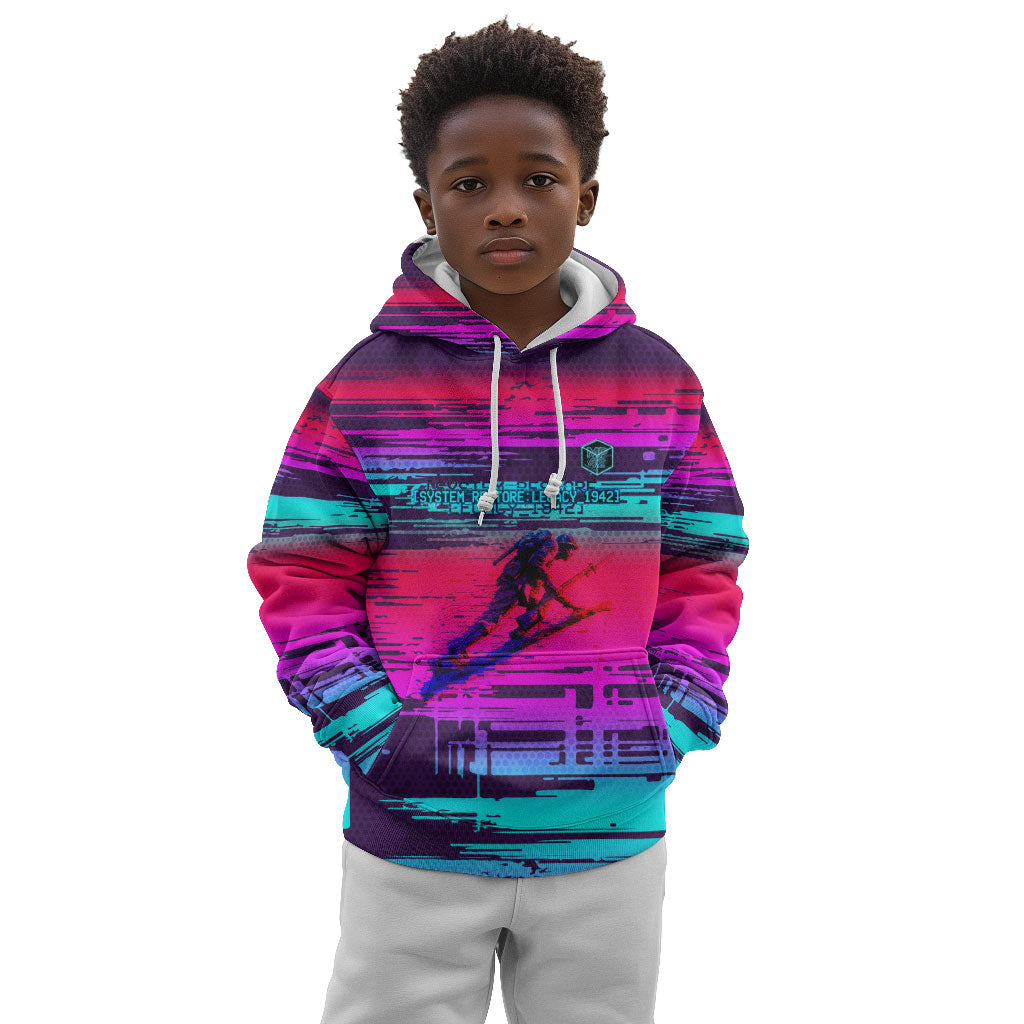 Montford Point Marines Legacy 1942 Kid Hoodie The Right To Fight Retro Glitch Vaporwave Art
