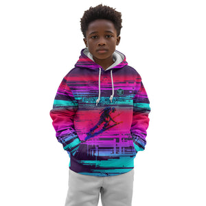 Montford Point Marines Legacy 1942 Kid Hoodie The Right To Fight Retro Glitch Vaporwave Art