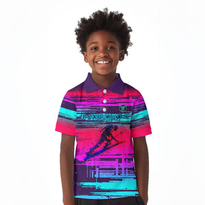 Montford Point Marines Legacy 1942 Kid Polo Shirt The Right To Fight Retro Glitch Vaporwave Art