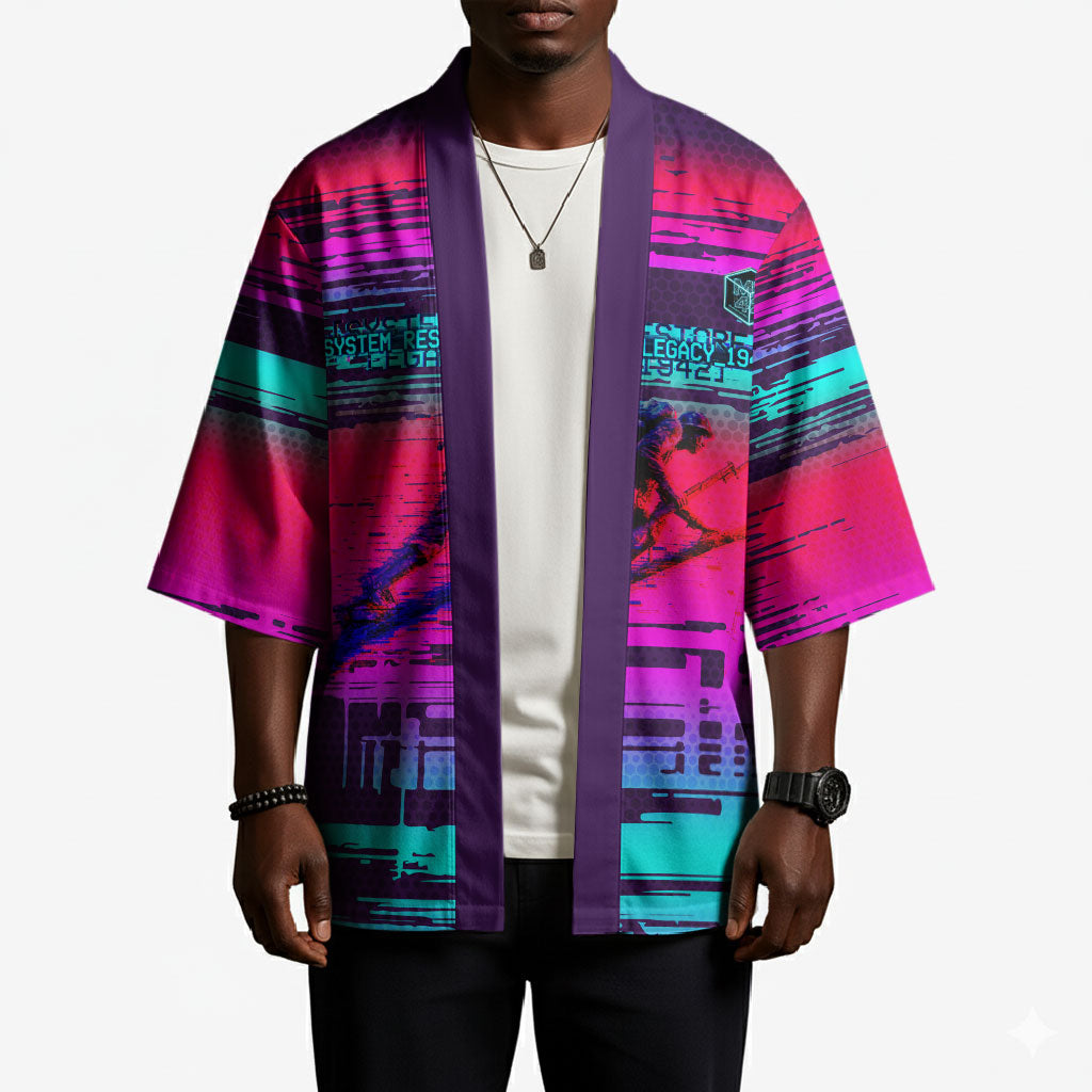 Montford Point Marines Legacy 1942 Kimono The Right To Fight Retro Glitch Vaporwave Art