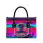 Montford Point Marines Legacy 1942 Leather Bag The Right To Fight Retro Glitch Vaporwave Art