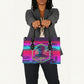 Montford Point Marines Legacy 1942 Leather Bag The Right To Fight Retro Glitch Vaporwave Art