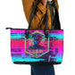 Montford Point Marines Legacy 1942 Leather Tote Bag The Right To Fight Retro Glitch Vaporwave Art