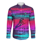 Montford Point Marines Legacy 1942 Long Sleeve Button Shirt The Right To Fight Retro Glitch Vaporwave Art