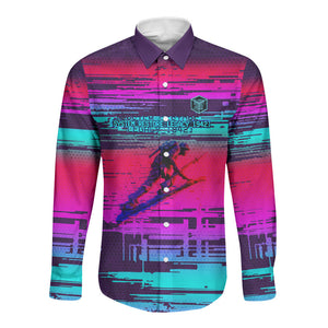 Montford Point Marines Legacy 1942 Long Sleeve Button Shirt The Right To Fight Retro Glitch Vaporwave Art