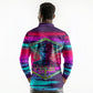 Montford Point Marines Legacy 1942 Long Sleeve Polo Shirt The Right To Fight Retro Glitch Vaporwave Art