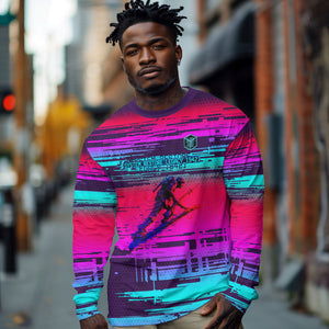 Montford Point Marines Legacy 1942 Long Sleeve Shirt The Right To Fight Retro Glitch Vaporwave Art