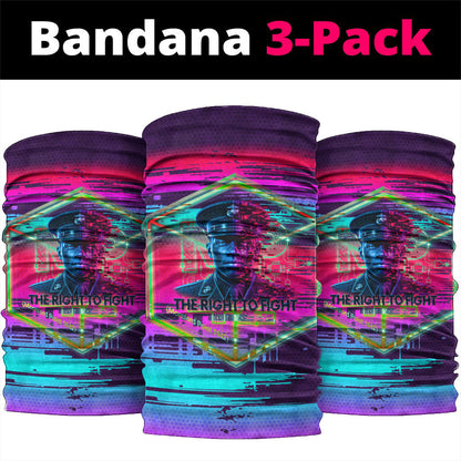 Montford Point Marines Legacy 1942 Neck Gaiter The Right To Fight Retro Glitch Vaporwave Art