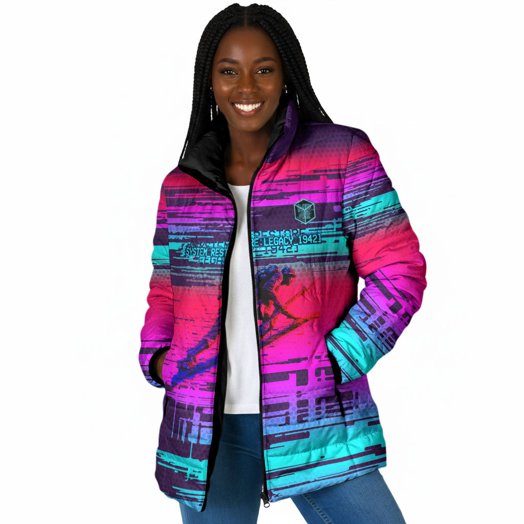 Montford Point Marines Legacy 1942 Padded Jacket The Right To Fight Retro Glitch Vaporwave Art