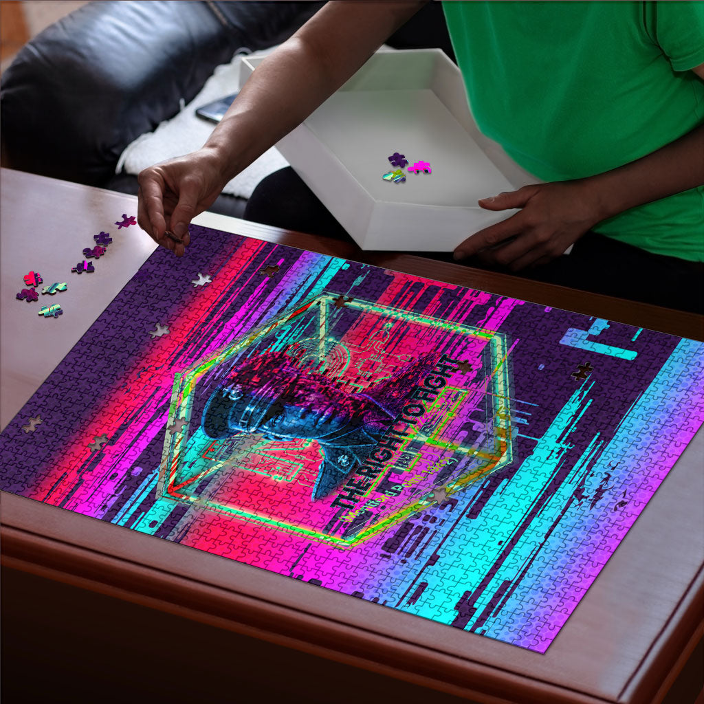 Montford Point Marines Legacy 1942 Puzzle The Right To Fight Retro Glitch Vaporwave Art