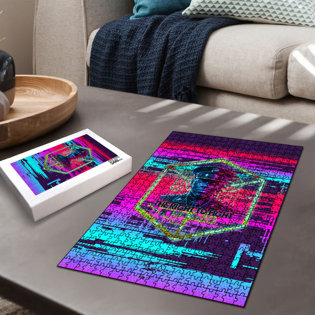 Montford Point Marines Legacy 1942 Puzzle The Right To Fight Retro Glitch Vaporwave Art