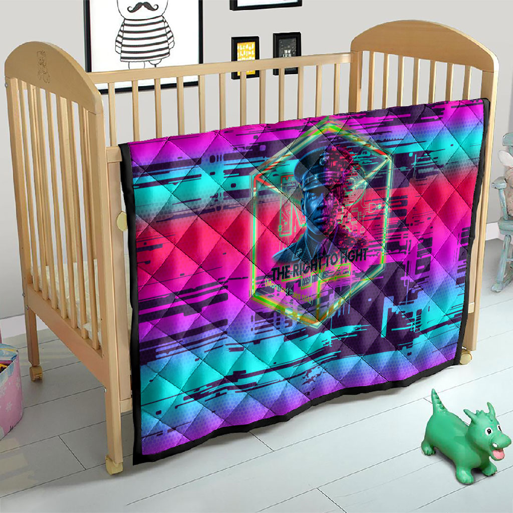 Montford Point Marines Legacy 1942 Quilt The Right To Fight Retro Glitch Vaporwave Art
