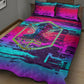 Montford Point Marines Legacy 1942 Quilt Bed Set The Right To Fight Retro Glitch Vaporwave Art
