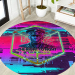 Montford Point Marines Legacy 1942 Round Carpet The Right To Fight Retro Glitch Vaporwave Art