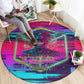 Montford Point Marines Legacy 1942 Round Carpet The Right To Fight Retro Glitch Vaporwave Art