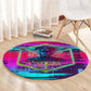 Montford Point Marines Legacy 1942 Round Carpet The Right To Fight Retro Glitch Vaporwave Art