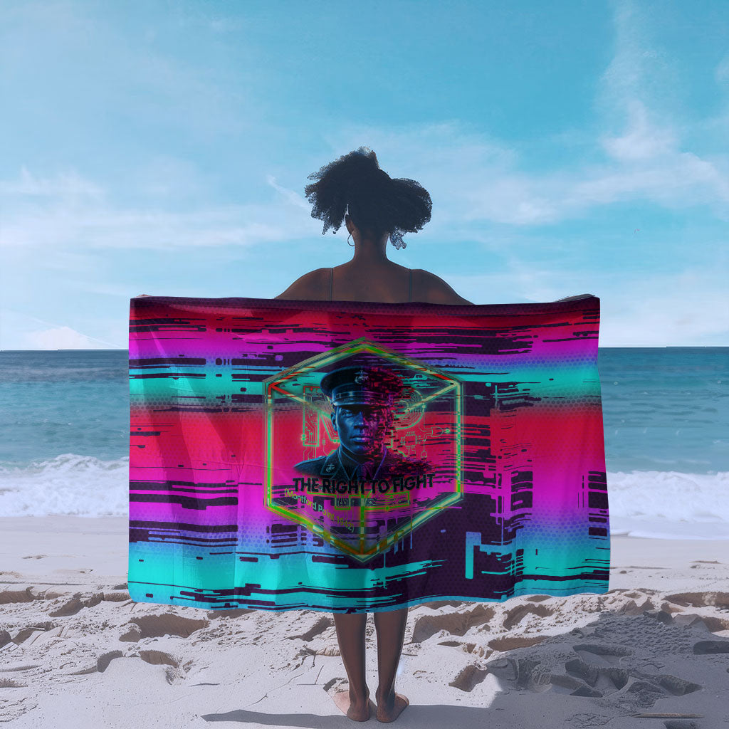 Montford Point Marines Legacy 1942 Sarong The Right To Fight Retro Glitch Vaporwave Art