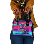 Montford Point Marines Legacy 1942 Shoulder Handbag The Right To Fight Retro Glitch Vaporwave Art