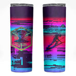 Montford Point Marines Legacy 1942 Skinny Tumbler The Right To Fight Retro Glitch Vaporwave Art