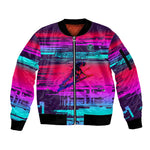 Montford Point Marines Legacy 1942 Sleeve Zip Bomber Jacket The Right To Fight Retro Glitch Vaporwave Art