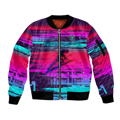 Montford Point Marines Legacy 1942 Sleeve Zip Bomber Jacket The Right To Fight Retro Glitch Vaporwave Art