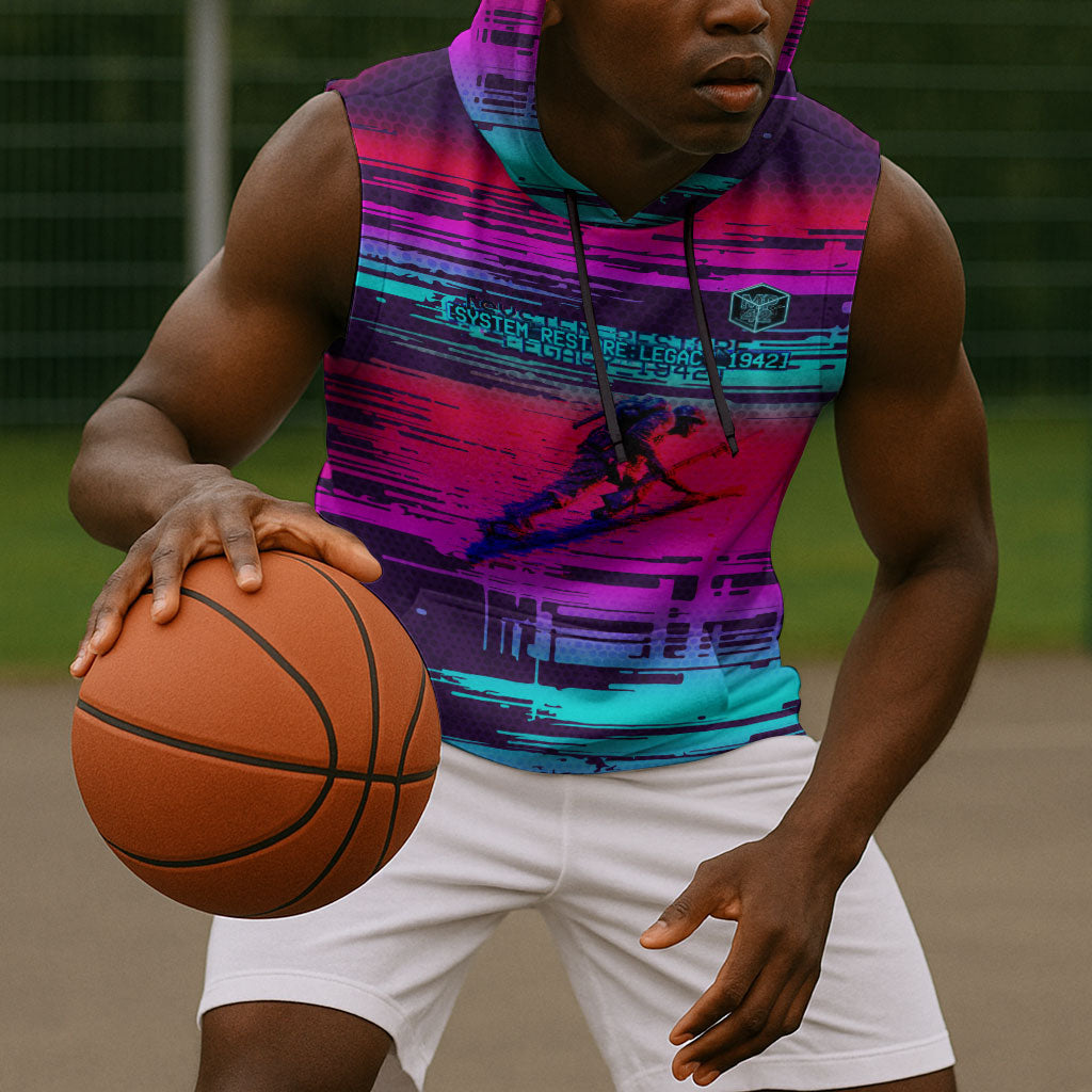 Montford Point Marines Legacy 1942 Sleeveless Hoodie The Right To Fight Retro Glitch Vaporwave Art