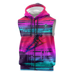 Montford Point Marines Legacy 1942 Sleeveless Zip Hoodie The Right To Fight Retro Glitch Vaporwave Art