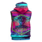 Montford Point Marines Legacy 1942 Sleeveless Zip Hoodie The Right To Fight Retro Glitch Vaporwave Art