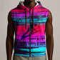 Montford Point Marines Legacy 1942 Sleeveless Zip Hoodie The Right To Fight Retro Glitch Vaporwave Art