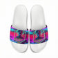 Montford Point Marines Legacy 1942 Slide Sandals The Right To Fight Retro Glitch Vaporwave Art