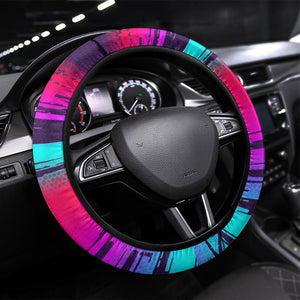 Montford Point Marines Legacy 1942 Steering Wheel Cover The Right To Fight Retro Glitch Vaporwave Art