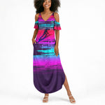 Montford Point Marines Legacy 1942 Summer Maxi Dress The Right To Fight Retro Glitch Vaporwave Art
