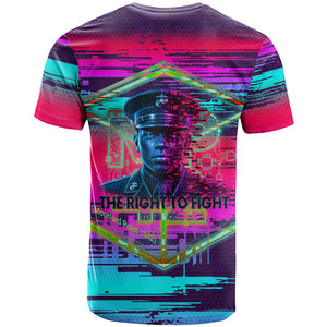 Montford Point Marines Legacy 1942 T shirt The Right To Fight Retro Glitch Vaporwave Art