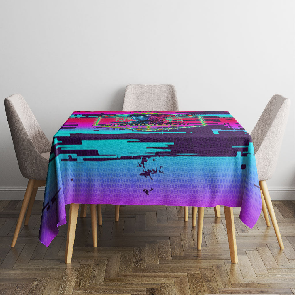 Montford Point Marines Legacy 1942 Tablecloth The Right To Fight Retro Glitch Vaporwave Art