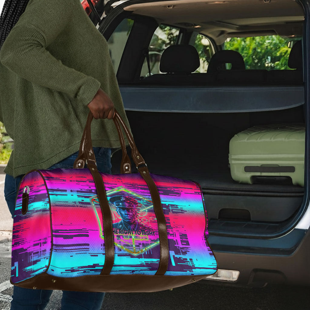 Montford Point Marines Legacy 1942 Travel Bag The Right To Fight Retro Glitch Vaporwave Art